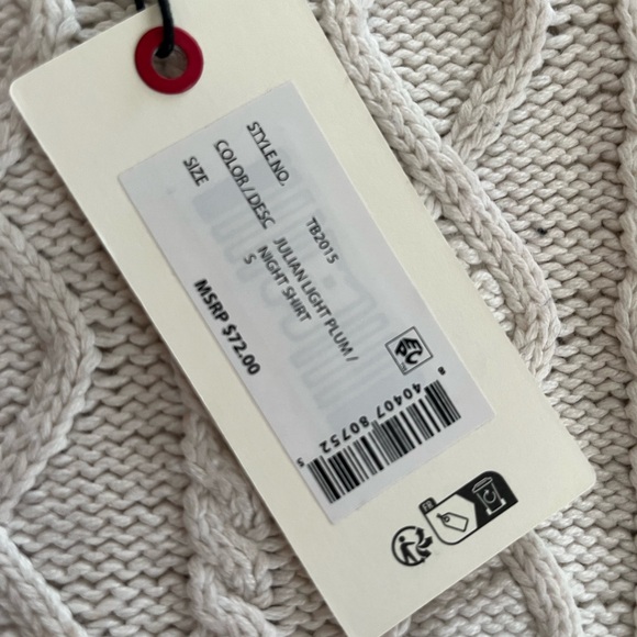 NWT Ted Baker Purple Paisley button-down Women's Sleep Shirt — loungewear - Picture 9 of 12